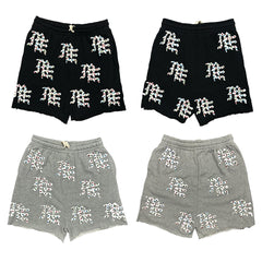 MIXED EMOTION Script Graphic Casual Shorts