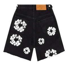 Denim Tears Cotton Wreath Denim Shorts Black