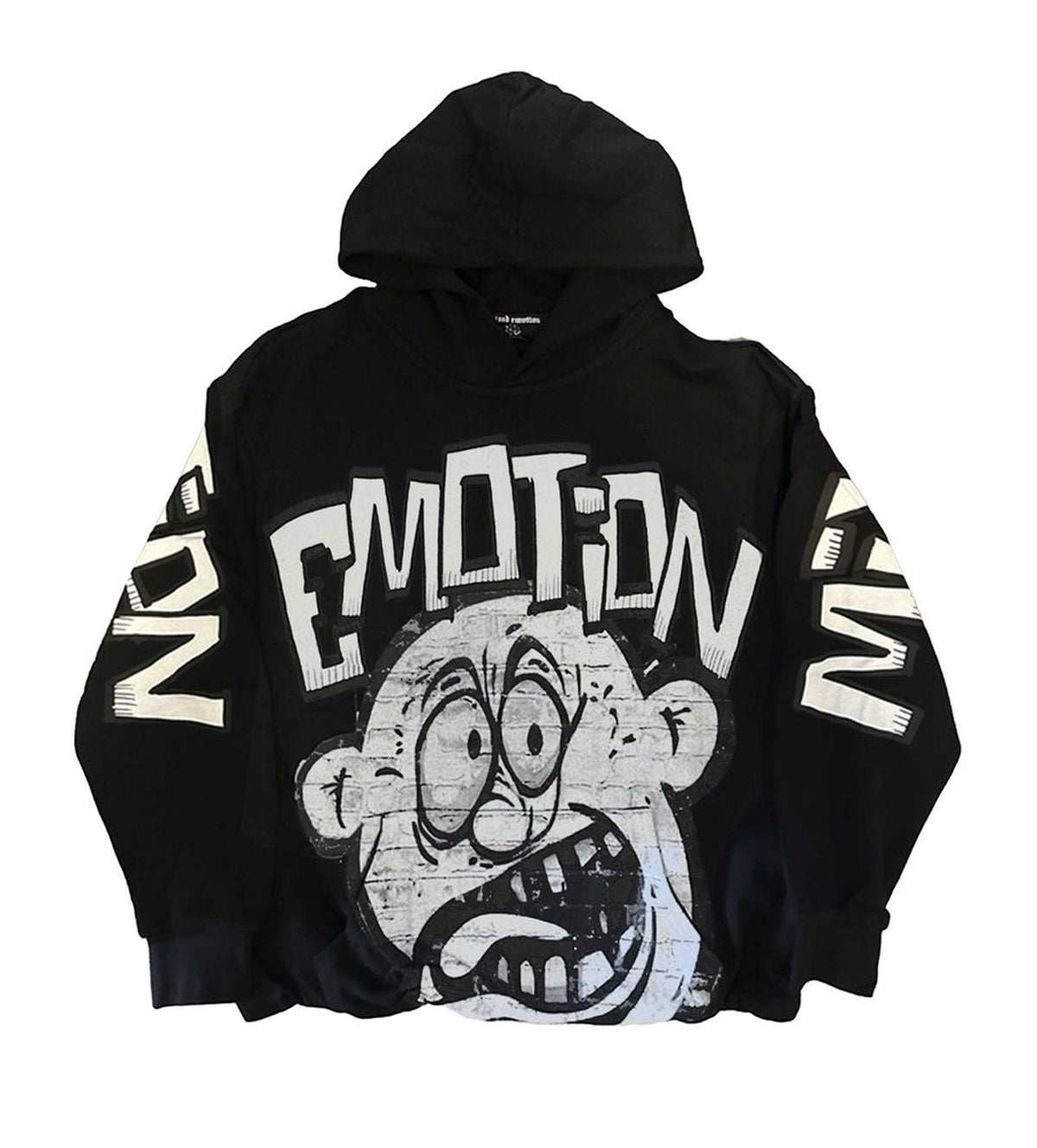 Mixed Emotions Monster Cropped Hoodie Black